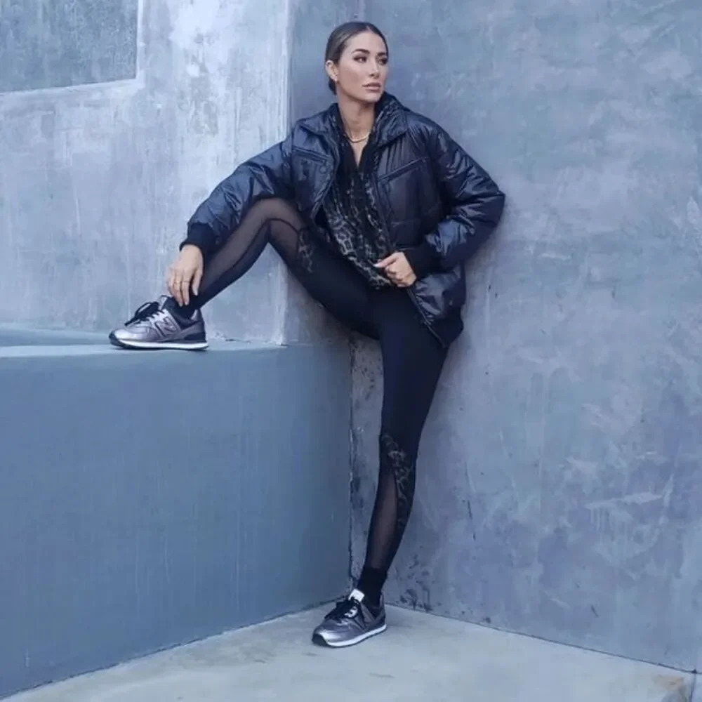 Koral Puffer Bomber Jacket - Black - Size S NWT